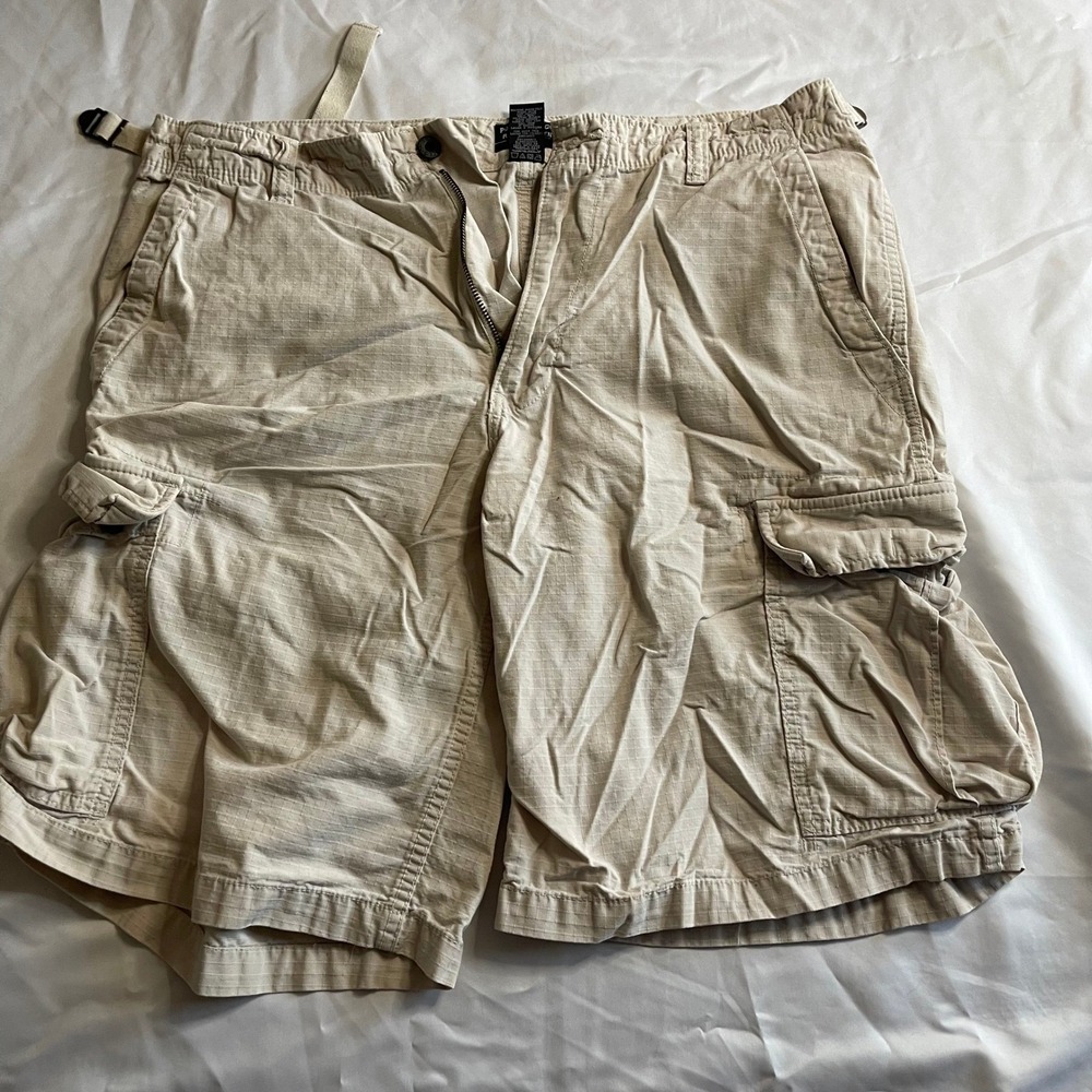 Polo Jeans Co Ralph Lauren Mens 36 Ripstop Cargo Shorts Tan Khaki Military RL